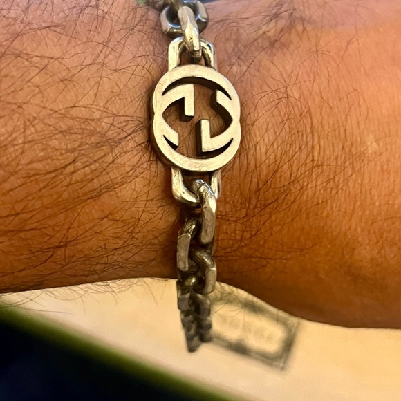 Authentic Gucci distressed .925 Sterling Silver 8.0 in bracelet. Made in Italy! - Picture 8 of 12